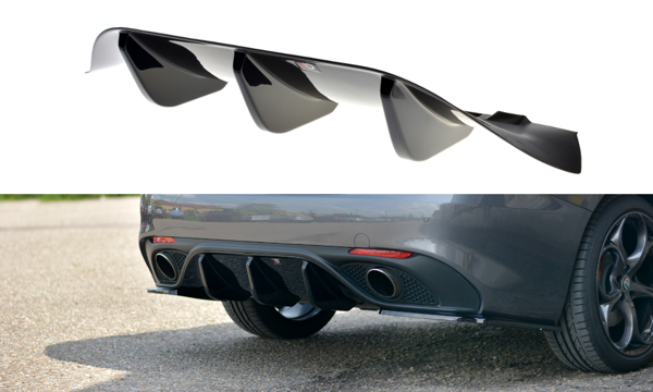 Maxton Rear Valance Alfa Romeo Giulia Veloce - Gloss Black