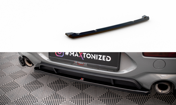 Maxton Central Rear Splitter For Mini Cooper Clubman John Cooper Works F54  - Gloss Black