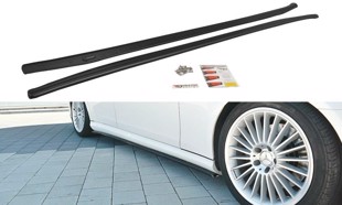 Maxton Side Skirts Diffusers Mercedes Cls C219 55Amg - Gloss Black