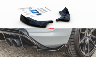 Maxton Rear Side Splitters V.2 Ford Fiesta Mk8 St - Gloss Black