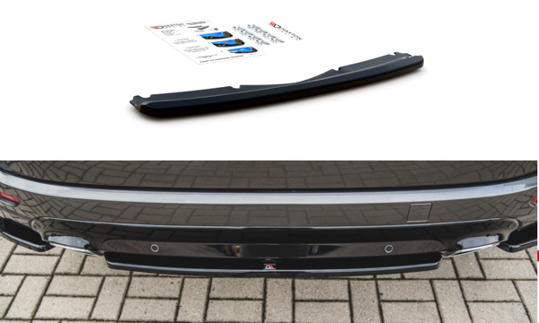 Maxton Central Rear Splitter Ford S-Max VIgnale Mk2 Facelift - Gloss Black