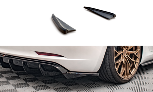 Maxton Rear Side Splitters V.2 Tesla Model 3 - Gloss Black