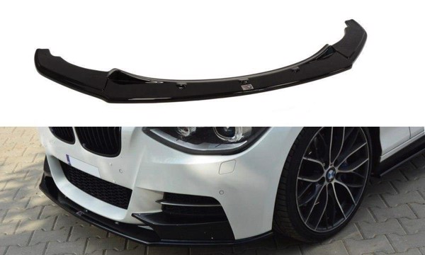 Maxton Front Splitter BMW 1 F20/F21 M-Power (Preface) - Gloss Black