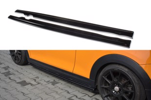 Maxton Side Skirts Diffusers Mini Cooper S Mk3 Preface 3-Door (F56) - Carbon Look