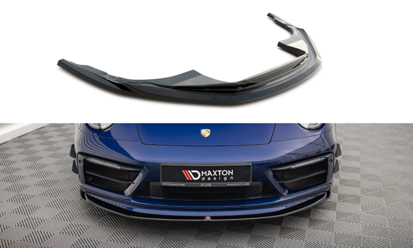 Maxton Front Splitter V.1 Porsche 911 Carrera Aero 992 - Gloss Black