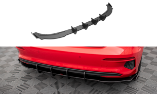 Maxton Street Pro Rear Valance + Flaps Audi A3 Sportback 8Y - Black-Red + Gloss Flaps