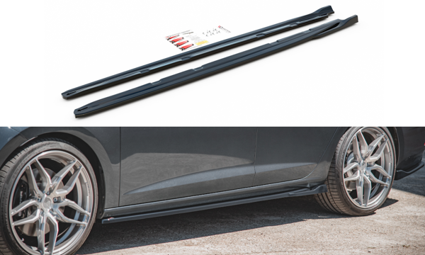 Maxton Side Skirts Diffusers V.4 Seat Leon Cupra / Fr Mk3 Fl - Gloss Black