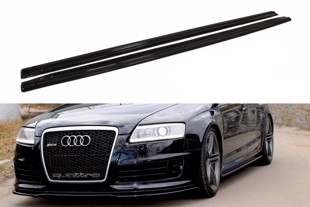 Maxton Side Skirts Diffusers Audi RS6 C6 - Gloss Black