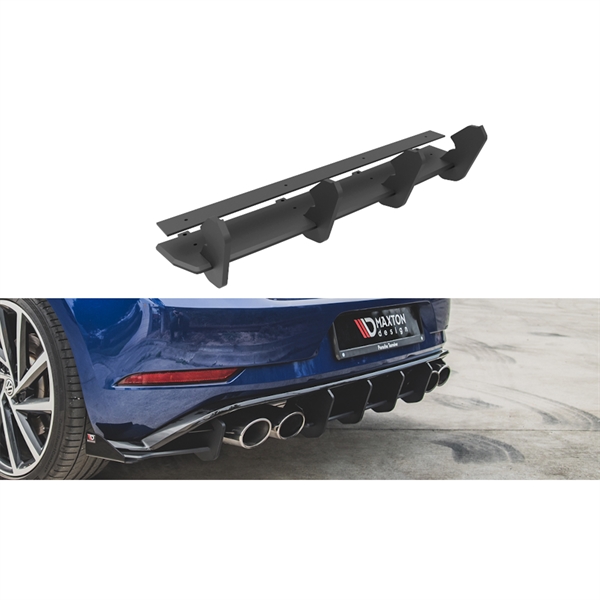 Maxton Racing Durability Rear Diffuser VW Golf 7 R Facelift - Black