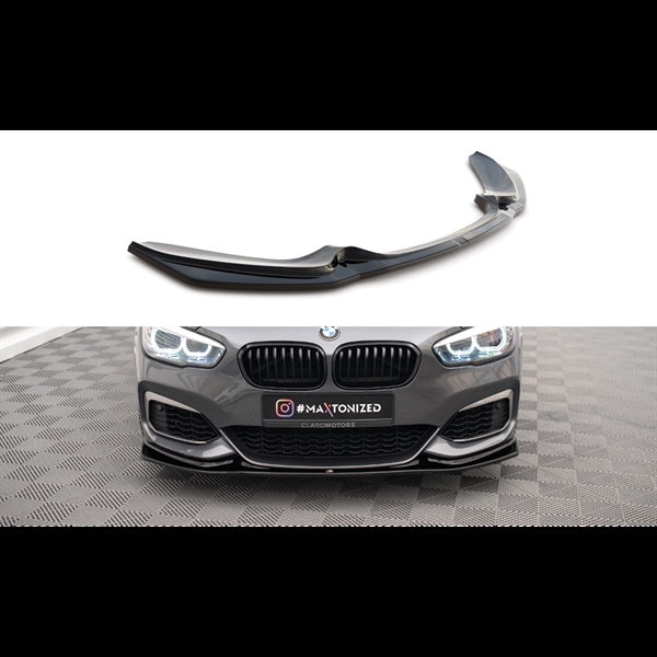 Maxton Front Splitter V.3 BMW 1 F20/F21 M-Power - Gloss Black
