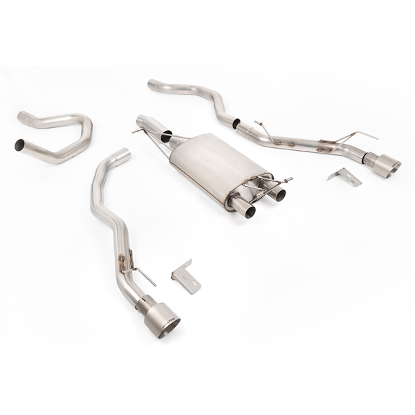 Milltek Front Pipe-Back Med Børstede Titanium-Enderør Til Ford Ranger 2.3 PHEV