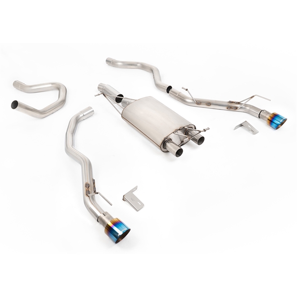 Milltek Front Pipe-Back Med Brændte/Blå Titanium-Enderør Til Ford Ranger 2.3 PHEV