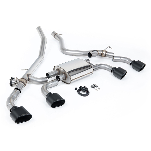 Milltek Aksel-Bagud System (Ventilstyret) med Cerakote Sorte Ovale Ender Range Rover Sport P440/460/510/550e L461(Hybrid)