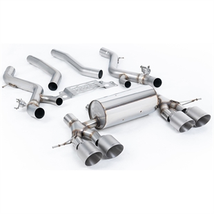 Milltek OPF/GPF-Bagpotte Med Midterresonator Bypass Og GT-115 Børstede Titaniumsafslutninger Til BMW 2-Serie M2 Coupé (G87 S58 OPF/GPF-Modeller)