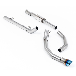 Milltek Race Delvist Resonansdæmpet (Højere) Cat-back med Enkelt Brændt/Blåt Titanium Enderør Ford F150 5.0 V8 Supercrew