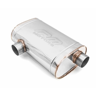 RM Motors Universal Elliptical Silencer E008 Embossing - Yes