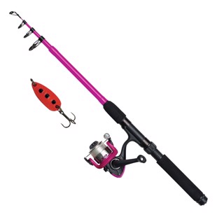 Kinetic Lille Viking Go Fishing 5,6fod Spin fiskestang, Pink
