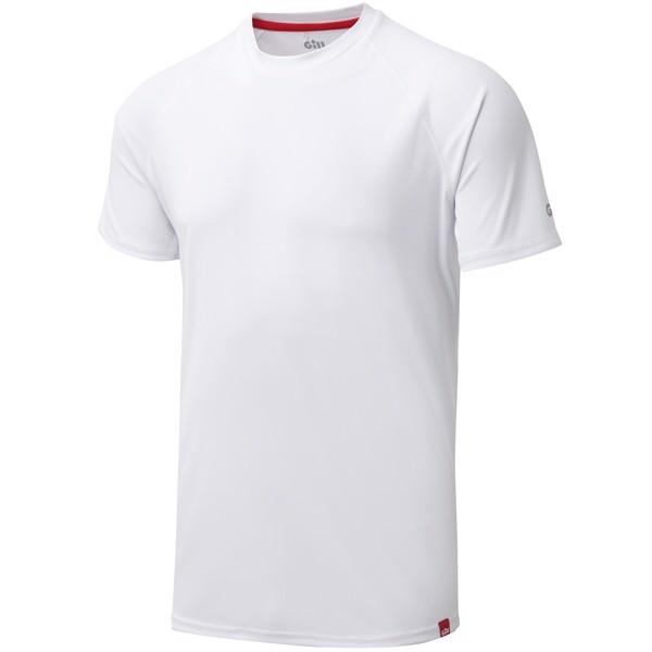 Gill UV010 Men\'s UV Tec T-Shirt Hvid Str XS
