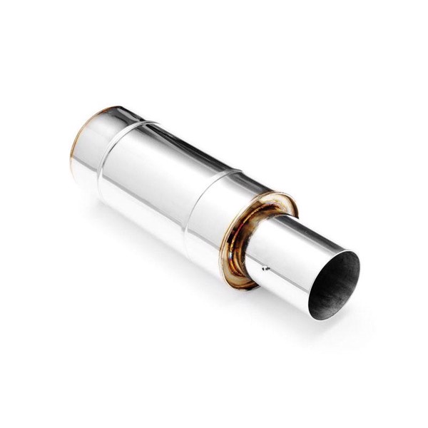 RM Motors Round straight through end silencer TOK2 Ending - Oblique, Silencer - No, Tip diameter - 101 mm, Pipe diameter - 76 m