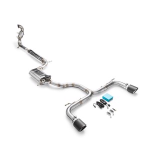 RM Motors Complete exhaust system for Seat Leon Cupra 3 with sport catalyst Emission standard - Euro 3, Capacity - 200 cpsi, Tip diameter - 101 mm, Exhaust tip - 5