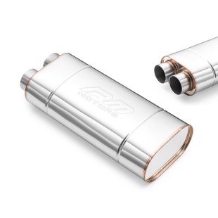 RM Motors EM010 elliptical silencer Can length - 350 mm, Embossing - No, Inlet diameter - 70 mm