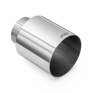 RM Motors polished stainless steel straight tip KPCP Inlet diameter - 63,5 mm, Tip diameter - 76 mm, Including the clamp - Yes