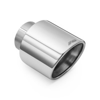 RM Motors polished stainless steel straight tip KSZP/DK Inlet diameter - 50 mm, Tip diameter - 101 mm, Including the clamp - No