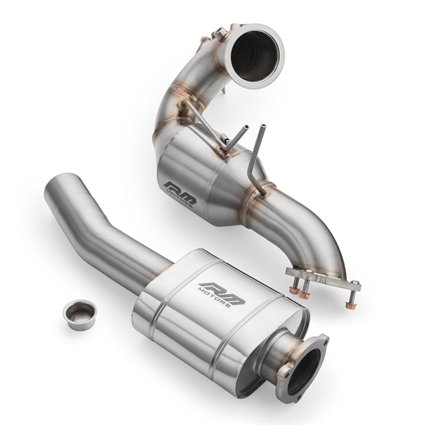 RM Motors Downpipe Sæt Audi A4 S4 / Avant Quattro / Avant 3.0 TDI, Euro 6, Med Lyddæmper Og Uden Varmeskjold
