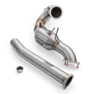 RM Motors Downpipe Sæt Audi A4 S4 / Avant Quattro / Avant 3.0 TDI, Uden Katalysator, Uden Lyddæmper, Sæt med Lyddæmper Og Uden Varmeskjold
