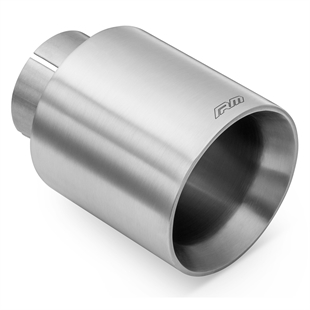 RM Motors Satin Rustfri Stål Udstødningstips KPCS/DS, Indgangsdiameter - 50 mm, Tipdiameter - 101 mm Med Klemme