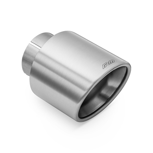 RM Motors Satin Rustfri Stål Tip KSZS/DK, Indløbsdiameter - 50 mm, Tipdiameter - 101 mm med Klemme