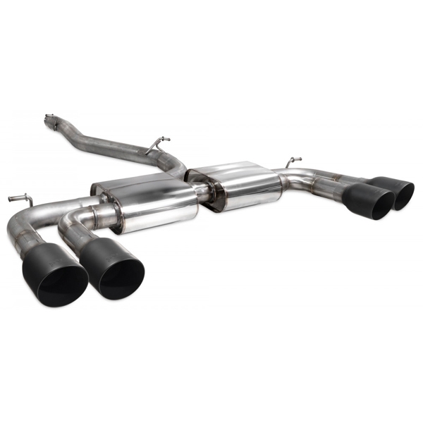 Scorpion Non-Resonated CAT/GPF-Back System Without Valves - Audi S3 - Daytona Ceramic