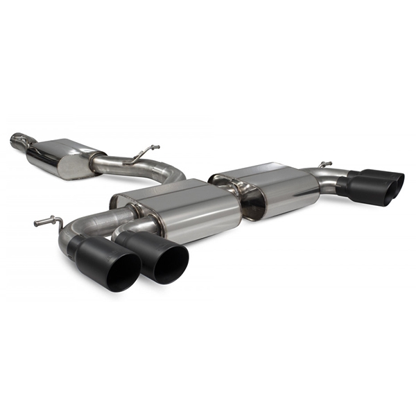 Scorpion Resonated Cat-Back System With Electronic No Valves - VW MK7 Golf R (Pre Facelift) - Daytona Ceramic