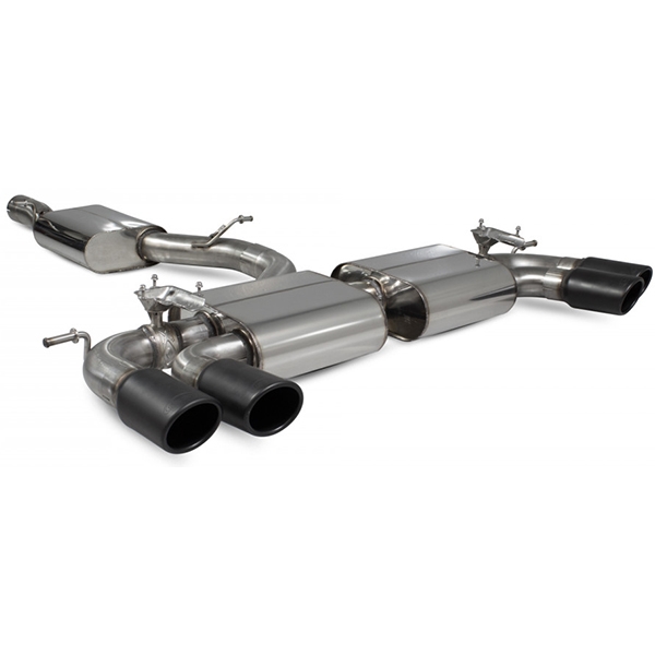 Scorpion Resonated Cat/GPF Back System & Electronic Valves - VW MK7.5 Golf R - Monaco Ceramic