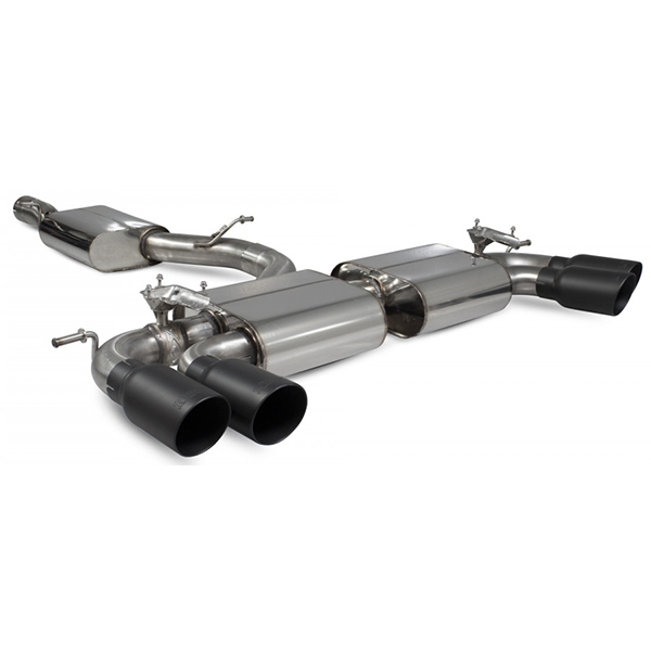 Scorpion Resonated Cat/GPF Back System & Electronic Valves - VW MK7.5 Golf R - Daytona Ceramic