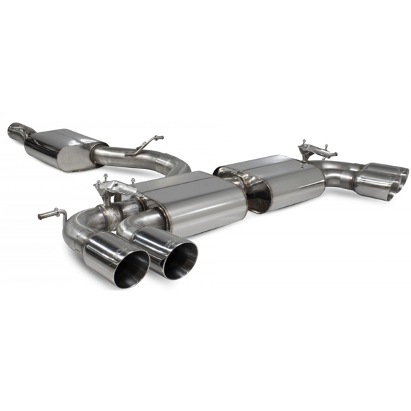 Scorpion Resonated Cat/GPF Back System & Electronic Valves - VW MK8 Golf R - Daytona