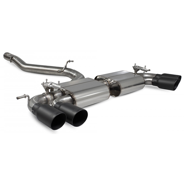 Scorpion Non-Resonated Cat-Back System With Electronic Valves - VW MK7 Golf R (Pre Facelift) - Daytona Ceramic