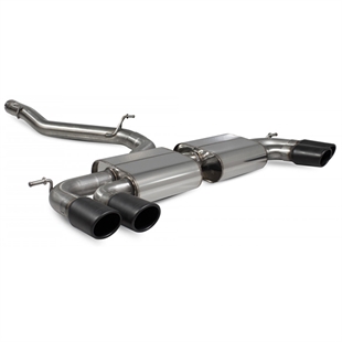 Scorpion Non-Resonated Cat/GPF Back System Non Valved - VW MK7.5 Golf R - Monaco Ceramic