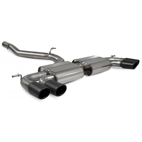 Scorpion Non-Resonated Cat/GPF Back System Non Valved - VW MK7.5 Golf R - Monaco Ceramic