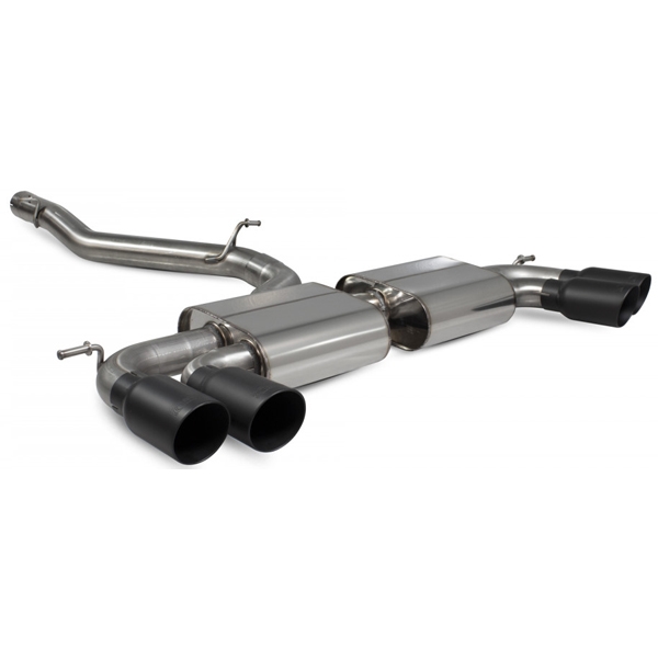 Scorpion Non-Res Cat/GPF Back System Non Valved - VW MK8 Golf R - Daytona Ceramic