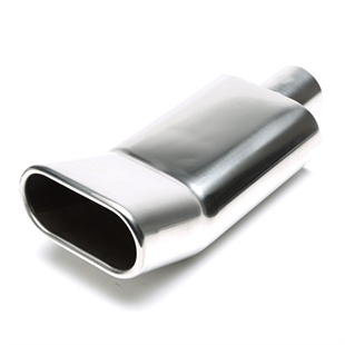 TA Technix Universelt Rustfrit Stål Udstødningsrør 70 x 140 mm DTM / Udadbøjet